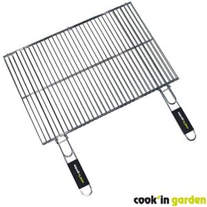 Grille double 60x40cm Cook'in Garden gr026 - inox - Publicité