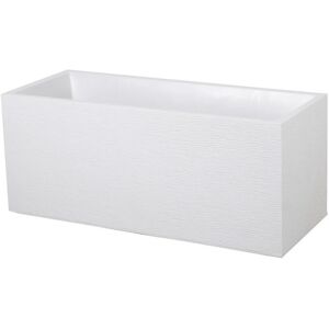 - Jardinière plastique Graphit 98 l - Blanc cérusé