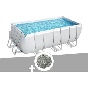 Kit piscine tubulaire Bestway Power Steel rectangulaire 4,12 x 2,01 x 1,22 m + 10 kg de zéolite - Publicité