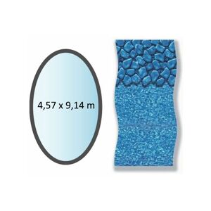 Liner boulder forme ovale 4,57x9,14m pour piscine hors sol Swimline li1530sbo - bleu - Publicité