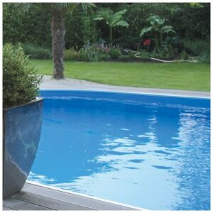 EDG Liner Piscine Hors Sol – Rond - Diamètre 350-360 cm – Hauteur Paroi 1.22m à 1,32m - Montage Overlap - Coloris Bleu Uni - Spécial Piscine Acier - Publicité