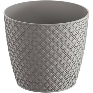 - Orient Pot de fleurs 2L en plastique 157x157x138 mm, Gris - Gris