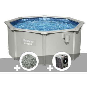 Bestway - Kit piscine acier ronde Hydrium 3,00 x 1,20 cm + 10 kg de zéolite + Pompe à chaleur - Publicité