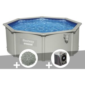 Bestway - Kit piscine acier ronde Hydrium 3,60 x 1,20 cm + 10 kg de zéolite + Pompe à chaleur - Publicité