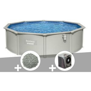 Bestway - Kit piscine acier ronde Hydrium 4,60 x 1,20 cm + 10 kg de zéolite + Pompe à chaleur - Publicité
