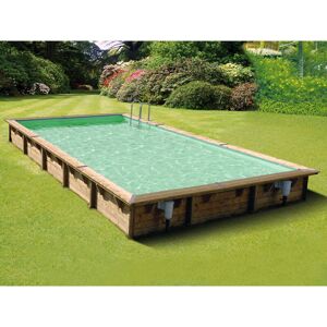 Ubbink - Kit piscine bois Nortland linea rectangulaire 500x800x140cm liner gris - Publicité