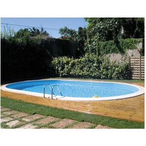 GRE - Kit piscine Star Pool ovale avec filtre à sable - hauteur 1,50 m - Dimensions piscine: 5,00 x 3,00 x 1,50 m - Publicité