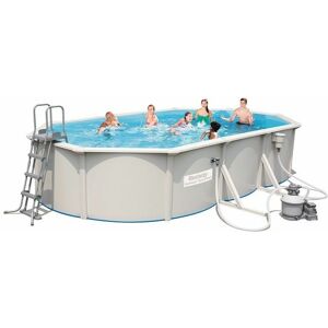 Piscine en acier Bestway Hydrium - 6,10 x 3,60 x 1,20 m - Gris Clair - Publicité