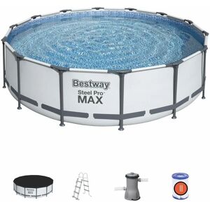 Piscine tubulaire Bestway Peridot 14.5m² piscine ronde Ø4.3m avec pompe de filtration. échelle et bâche de protection. piscine hors sol. armature - Publicité