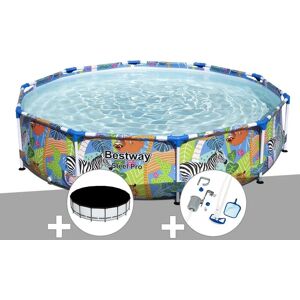 Kit piscine tubulaire Bestway Steel Pro ronde 3,05 x 0,66 m + Bâche de protection + Kit d'entretien - Publicité