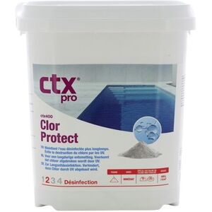 Produit d'entretien piscine CTX 400 - Chlorprotect stabilisant - 4,5 Kg - 1x4,5 kg de CTX - Publicité