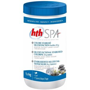 Spa chlore multifonction regulier pastilles de 20g - 1,2kg - 00251416 - HTH - Publicité