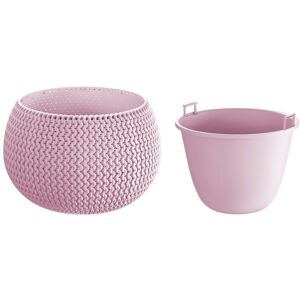 - Splofy Bowl pot rond en plastique avec récipient de couleur violette 23,9 (l) x 23,9 (l) x 16,1 (h) cm