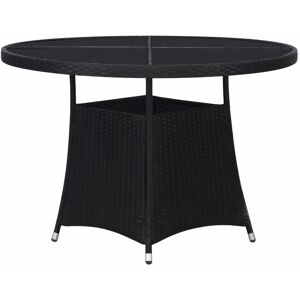 Nova Table de jardin gris 110x74 cm dans Polyrattan avec plancher rond diverses couleurs couleur : Noir - Publicité