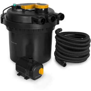 Aquaklar Set de filtration à pression Clarificateur uv-c 11W Débit 2300 - Noir