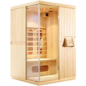 Vente uniquecom Sauna Infrarouge 2 places NARVIK L120P120H190 cm 2100W