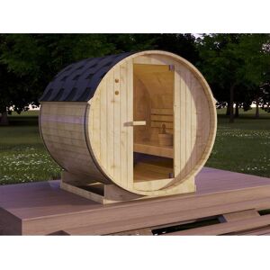 Vente-unique.com Sauna d'extérieur 4 places - L185 x P180 x H190 cm - ISOKYRO - Publicité