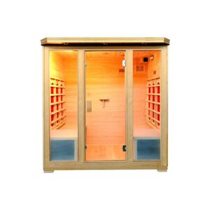 Vente-unique.com Sauna Infrarouge 4/5 places Gamme prestige - L180*P120*H190 cm - 2580W - STOCKHOLM II