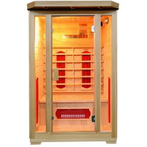 Vente-unique.com Sauna Infrarouge 2 places Gamme prestige OSLO II - L120P105H190cm - 1750W