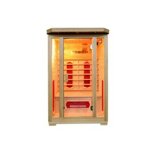 Vente-unique.com Sauna Infrarouge 2 places Gamme prestige OSLO II - L120*P105*H190cm - 1750W