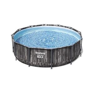 Bestway Piscine tubulaire ronde Steel Pro Max imitation bois 3,66 x 1,00 m - Publicité