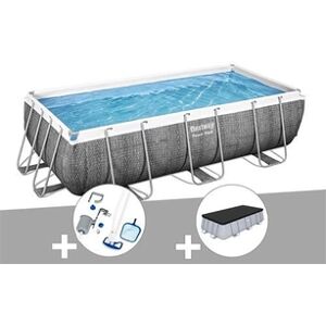 Bestway Kit piscine tubulaire rectangulaire Power Steel 4,04 x 2,01 x 1,00 m + Kit d'entretien Deluxe + Bâche de protection - Publicité