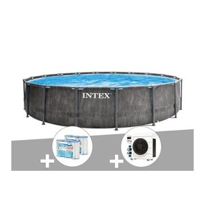 Intex Kit piscine tubulaire Baltik ronde 5,49 x 1,22 m + 6 cartouches de filtration + Pompe à chaleur - Publicité