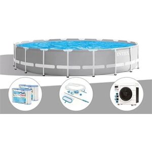 Intex Kit piscine tubulaire Prism Frame ronde 5,49 x 1,22 m + 6 cartouches de filtration + Kit d'entretien + Pompe à chaleur - Publicité