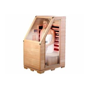 NEWGEN MEDICALS : Sauna infrarouge compact en bois, 760 W - Publicité