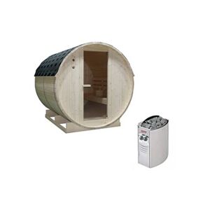 Vente-Unique.com Sauna d'extérieur 6 places avec poêle 8KW - L185 x P220 x H190 cm - ISOKYRO - Publicité