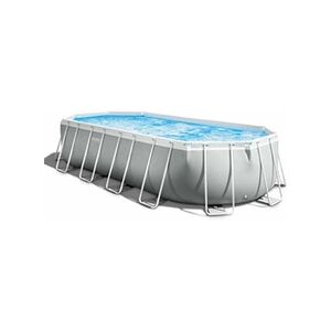 Intex Piscine tubulaire -Ovale - Prism Frame - 6.10 x 3.05 x 1.22m - Publicité