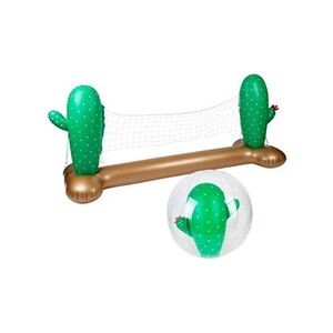 AirMyFun Filet de volley Gonflable et Flottant + Ballon Gonflable pour Piscine & Plage - Pack Sport Cactus - Publicité