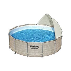 Bestway Auvent pour piscine tubulaire Ø 3,05 à 5,49 m - Publicité