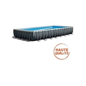 Intex Piscine tubulaire - Rectangulaire - Ultra XTR - 9.75 x 4.88 x 1.32m - Accessoires inclus - Gris - Publicité