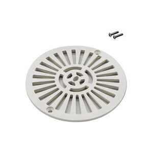 GENERIQUE Grille bonde de fond ronde avec vis pour piscine liner - Diam 17,7 cm - Blanc - Astral - Publicité