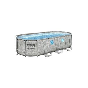 Bestway Kit piscine tubulaire ovale Power Steel SwimVista avec hublots 5,49 x 2,74 x 1,22 m + 6 cartouches de filtration + Kit d'entretien Deluxe - Publicité