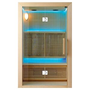 Sauna infrarouge Hydro - 150 x 105 x 190 - Pin blanc - Publicité