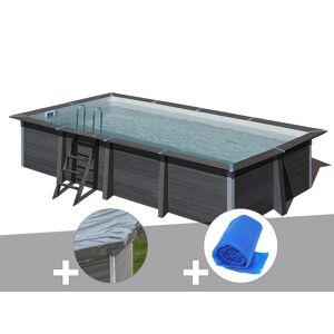 Gre Kit piscine composite Gré Avant-Garde rectangulaire 6,06 x 3,26 x 1,24 m + Bâche de protection + Bâche à bulles - Publicité