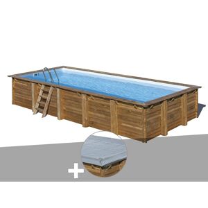 Gre Kit piscine bois Gré Braga 8,15 x 4,20 x 1,46 m + Bâche hiver - Publicité