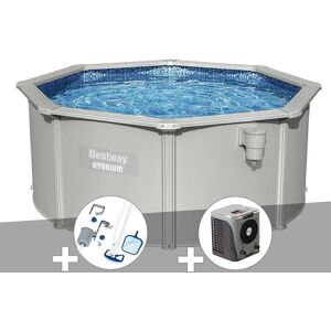 Kit piscine acier ronde Bestway Hydrium 3,00 x 1,20 cm + Kit d'entretien Deluxe + Pompe à chaleur - Publicité