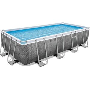 Bestway Piscine hors sol rectangulaire Power Steel effet rotin 549 x 274 x 122 cm - Publicité