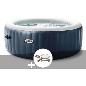 Kit spa gonflable Intex PureSpa Blue Navy rond Bulles 6 places + Kit d'entretien - Publicité