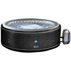 Netspa Spa gonflable boa rond noir effet croco - 5 places - Publicité