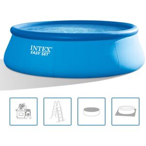 Intex - Easy Set - Piscine avec pompe de filtration - 457x122 cm - Rondee - Piscine gonflable - Accessoires inclus - Publicité