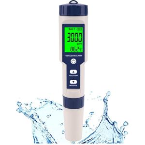 Testeur De Sel De Piscine, Compteur De Salinit¿¿ Num¿¿Rique, Testeur De Salinit¿¿ 5 En 1 De Haute Pr¿¿Cision Pour L' Sal¿¿E, Kit De Test ¿¿Tanche Ip67 - Publicité