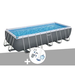 Kit piscine tubulaire Bestway Power Steel rectangulaire 6,40 x 2,74 x 1,32 m + Kit d'entretien - Publicité