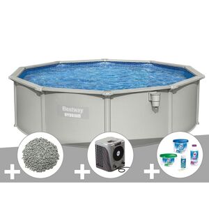 Kit piscine acier ronde Bestway Hydrium 4,60 x 1,20 cm + 10 kg de zéolite + Kit de traitement au chlore + Pompe à chaleur - Publicité