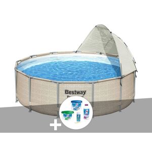 Kit piscine tubulaire ronde Bestway Power Steel 3,96 x 1,07 m + Kit de traitement au chlore - Publicité
