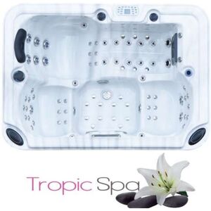 SPA JACUZZI Tropicspa RIO - INTENSE - Blanc marbré / Choco - Publicité