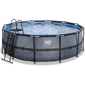 EXIT TOYS EXIT Piscine tubulaire ronde Stone pompe à filtre sable 12V ø4,27x1,22 m